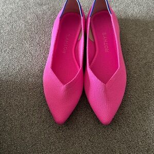 Rothy's Vibrant Pink Pointed Flats